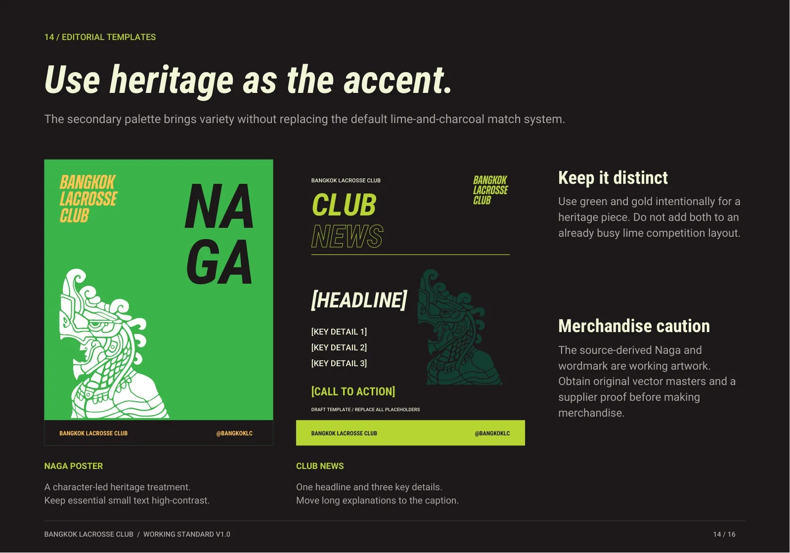 Page 14: Editorial templates